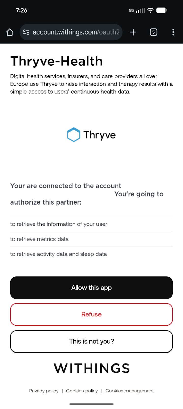 Authorize Sync